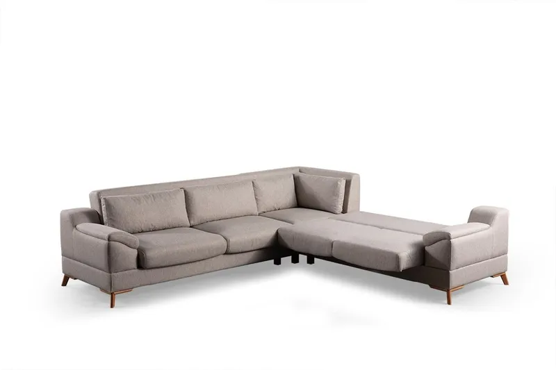 Hjørnesovesofa Atelier Del Sofa Aqua Corner beige (275/300 x 100 x 90 cm) Venstre 3 / Høyre 2 - Møbler - Sofaer - Sovesofaer