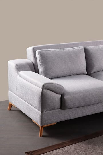 Hjørnesovesofa Atelier Del Sofa Aqua Grey (225/275 x 100 x 90 cm) Høyre - Møbler - Sofaer - Sovesofaer