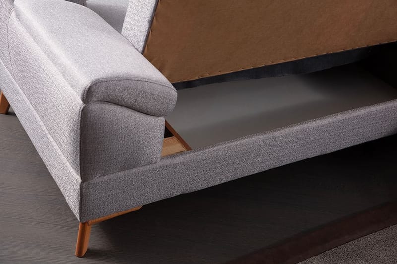 Hjørnesovesofa Atelier Del Sofa Aqua Grey (225/275 x 100 x 90 cm) Høyre - Møbler - Sofaer - Sovesofaer