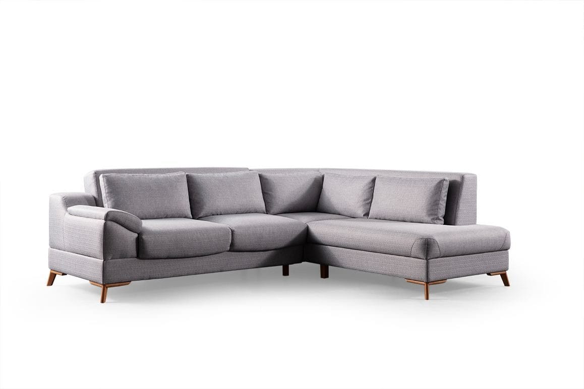 Hjørnesovesofa Atelier Del Sofa Aqua Grey (225/275 x 100 x 90 cm) Høyre -