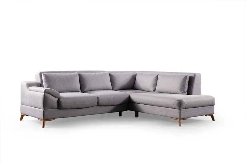 Hjørnesovesofa Atelier Del Sofa Aqua Grey (225/275 x 100 x 90 cm) Høyre, undefined
