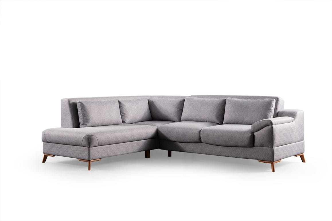 Hjørnesovesofa Atelier Del Sofa Aqua Grey (225/275 x 100 x 90 cm) Venstre -