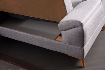 Hjørnesovesofa Atelier Del Sofa Aqua Grey (225/275 x 100 x 90 cm) Venstre - Møbler - Sofaer - Sovesofaer