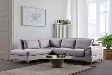 Hjørnesovesofa Atelier Del Sofa Aqua Grey (225/275 x 100 x 90 cm) Venstre - Møbler - Sofaer - Sovesofaer