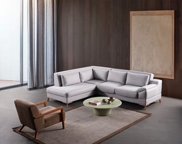 Hjørnesovesofa Atelier Del Sofa Aqua Grey (225/275 x 100 x 90 cm) Venstre - Møbler - Sofaer - Sovesofaer