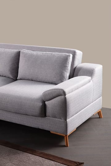 Hjørnesovesofa Atelier Del Sofa Aqua Grey (225/275 x 100 x 90 cm) Venstre - Møbler - Sofaer - Sovesofaer