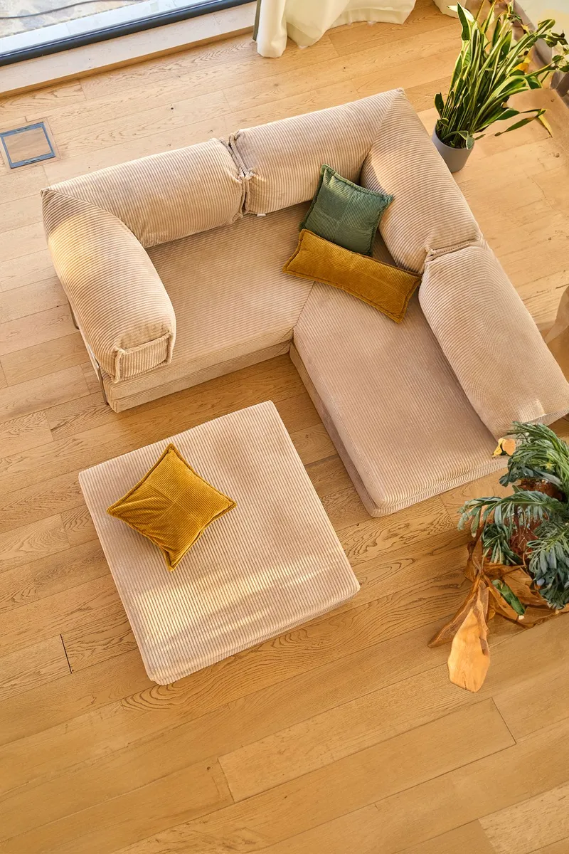 Hjørnesovesofa Atelier Del Sofa Kanyon (300 x 100 x 33 cm) Beige - Møbler - Sofaer - Sovesofaer