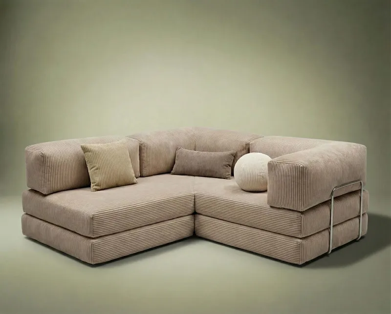 Hjørnesovesofa Atelier Del Sofa Kanyon (300 x 100 x 33 cm) Beige - Møbler - Sofaer - Sovesofaer