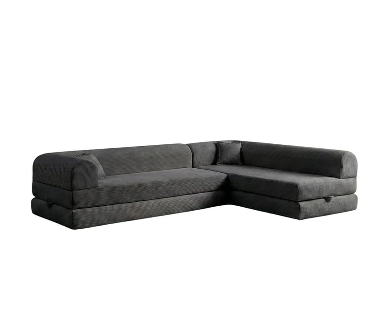 Hjørnesovesofa Atelier Del Sofa Legom Eco (280 x 90 x 25 cm) Antrasitt, undefined