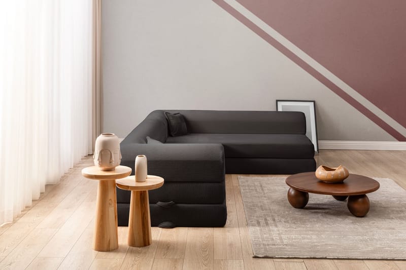 Hjørnesovesofa Atelier Del Sofa Legom Eco (280 x 90 x 25 cm) Antrasitt - Møbler - Sofaer - Sovesofaer