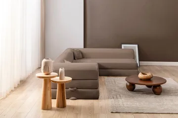 Hjørnesovesofa Atelier Del Sofa Legom Eco (280 x 90 x 25 cm) Beige - Møbler - Sofaer - Sovesofaer