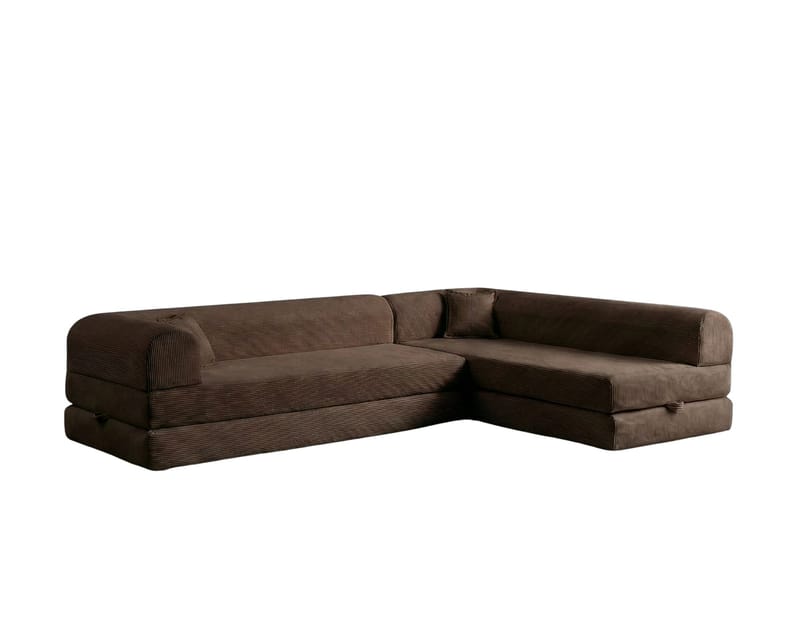 Hjørnesovesofa Atelier Del Sofa Legom Eco (280 x 90 x 25 cm) Brun, undefined