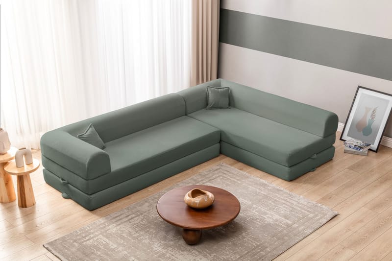 Hjørnesovesofa Atelier Del Sofa Legom Eco (280 x 90 x 25 cm) Grønn - Møbler - Sofaer - Sovesofaer