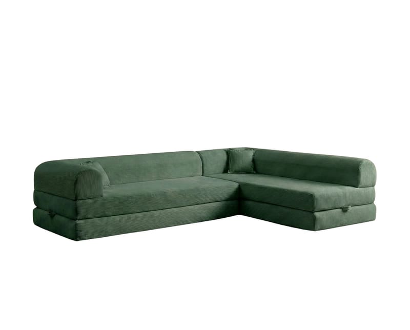 Hjørnesovesofa Atelier Del Sofa Legom Eco (280 x 90 x 25 cm) Grønn, undefined