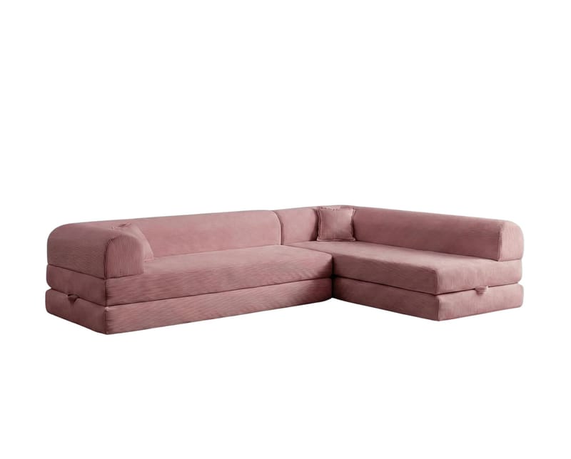 Hjørnesovesofa Atelier Del Sofa Legom Eco (280 x 90 x 25 cm) Rosa, undefined