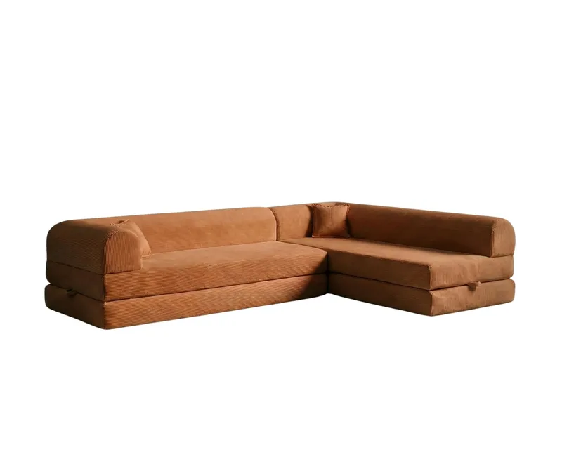 Hjørnesovesofa Atelier Del Sofa Legom Eco (280 x 90 x 25 cm) Tile Red, undefined