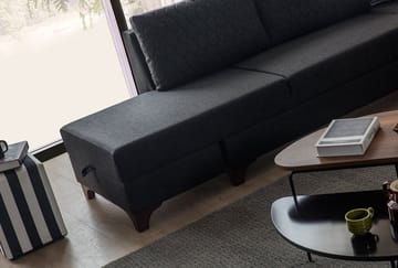 Hjørnesovesofa Atelier Del Sofa Loft Venstre (230 x 90 x 150 cm) Antrasitt - Antrasitt - Møbler - Sofaer - Sovesofaer