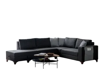 Hjørnesovesofa Atelier Del Sofa Loft Venstre (230 x 90 x 150 cm) Antrasitt - Antrasitt - Møbler - Sofaer - Sovesofaer