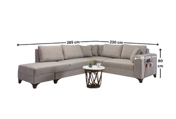 Hjørnesovesofa Atelier Del Sofa Loft Venstre (230 x 90 x 150 cm) Krem - Krem - Møbler - Sofaer - Sovesofaer