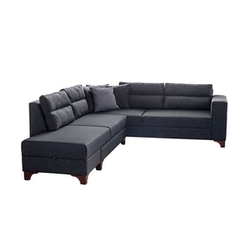 Hjørnesovesofa Atelier Del Sofa T-Loft Høyre (230 x 90 x 150 cm) Antrasitt - Antrasitt - Møbler - Sofaer - Sovesofaer