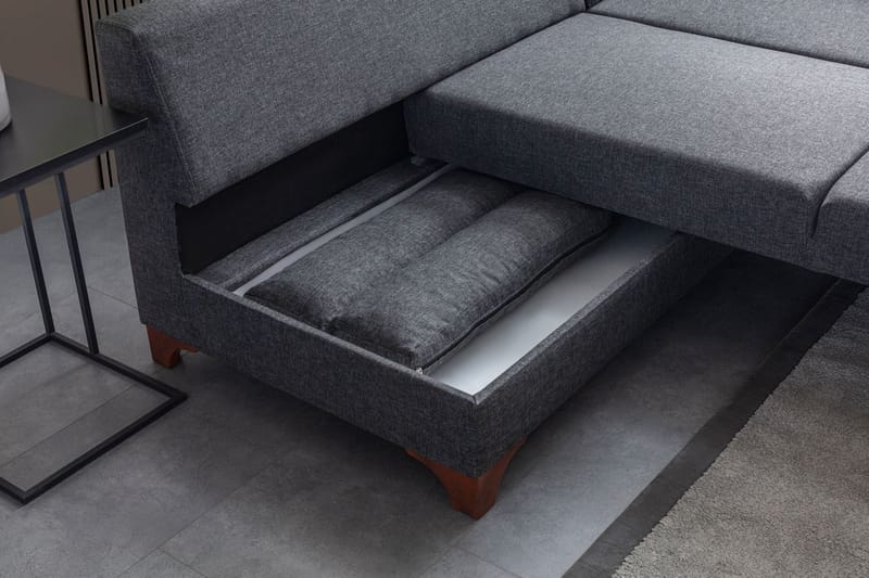 Hjørnesovesofa Atelier Del Sofa T-Loft Høyre (230 x 90 x 150 cm) Antrasitt - Antrasitt - Møbler - Sofaer - Sovesofaer