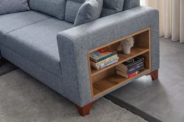 Hjørnesovesofa Atelier Del Sofa T-Loft Høyre (230 x 90 x 150 cm) Grå - Grå - Møbler - Sofaer - Sovesofaer