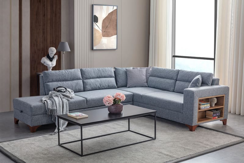 Hjørnesovesofa Atelier Del Sofa T-Loft Høyre (230 x 90 x 150 cm) Grå - Grå - Møbler - Sofaer - Sovesofaer
