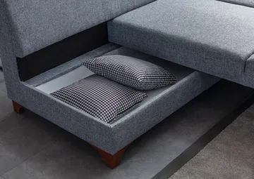 Hjørnesovesofa Atelier Del Sofa T-Loft Høyre (230 x 90 x 150 cm) Grå - Grå - Møbler - Sofaer - Sovesofaer
