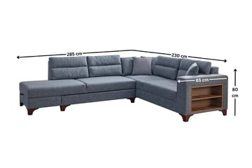 Hjørnesovesofa Atelier Del Sofa T-Loft Høyre (230 x 90 x 150 cm) Grå - Grå - Møbler - Sofaer - Sovesofaer
