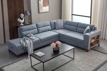 Hjørnesovesofa Atelier Del Sofa T-Loft Høyre (230 x 90 x 150 cm) Grå - Grå - Møbler - Sofaer - Sovesofaer