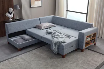 Hjørnesovesofa Atelier Del Sofa T-Loft Høyre (230 x 90 x 150 cm) Grå - Grå - Møbler - Sofaer - Sovesofaer
