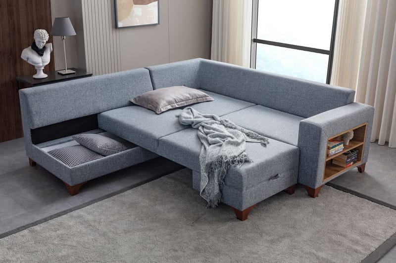 Hjørnesovesofa Atelier Del Sofa T-Loft Høyre (230 x 90 x 150 cm) Grå - Grå - Møbler - Sofaer - Sovesofaer