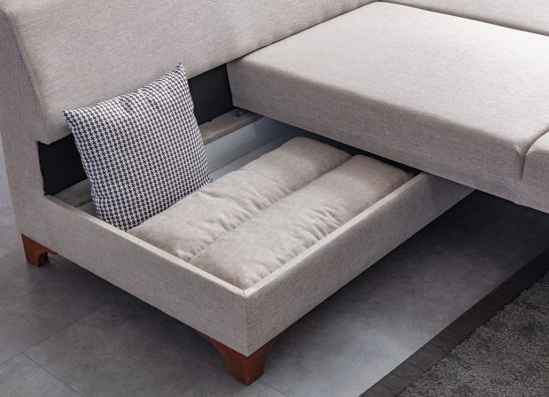Hjørnesovesofa Atelier Del Sofa T-Loft Høyre (230 x 90 x 150 cm) Krem - Krem - Møbler - Sofaer - Sovesofaer