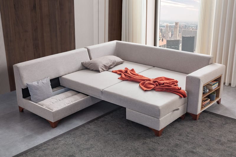 Hjørnesovesofa Atelier Del Sofa T-Loft Høyre (230 x 90 x 150 cm) Krem - Krem - Møbler - Sofaer - Sovesofaer