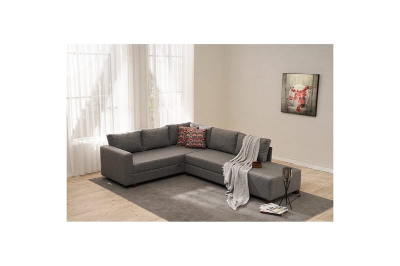 Hjørnesovesofa Cove Venstre Grå - Mørkegrå - Møbler - Sofaer - Sovesofaer
