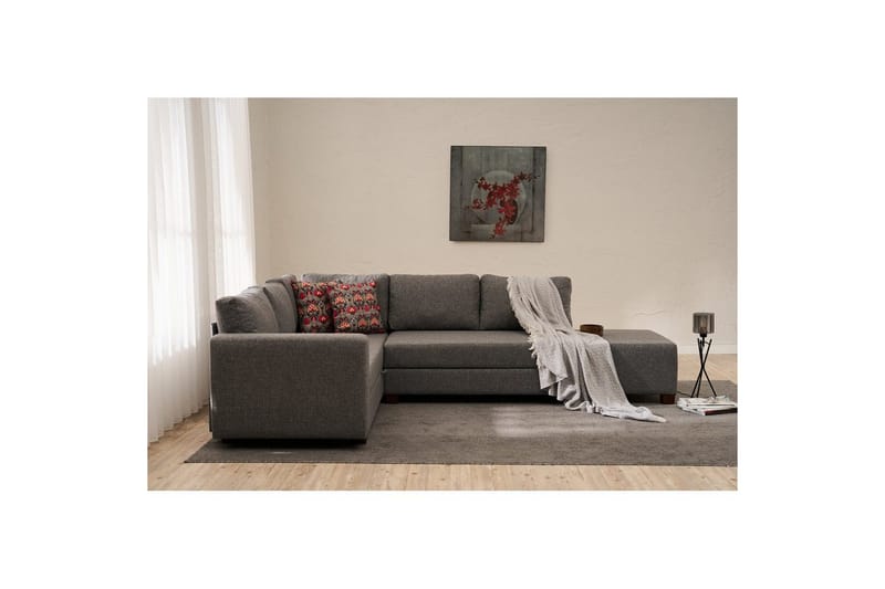 Hjørnesovesofa Cove Venstre Grå - Mørkegrå - Møbler - Sofaer - Sovesofaer