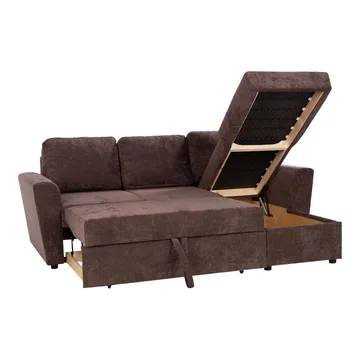 Hjørnesovesofa Fenor - Brun - Møbler - Sofaer - Sovesofaer