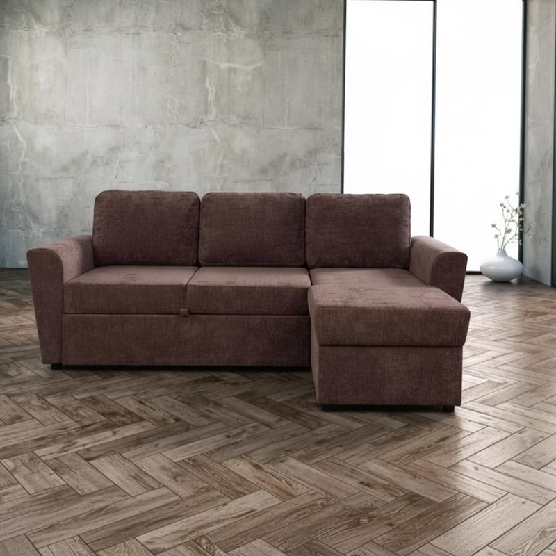 Hjørnesovesofa Fenor - Brun - Møbler - Sofaer - Sovesofaer