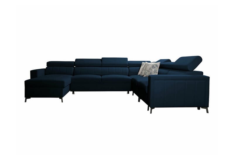 Galbally 5-seters Hjørnesovesofa - Mørkeblå - Møbler - Sofaer - Sovesofaer - Hjørnesovesofa