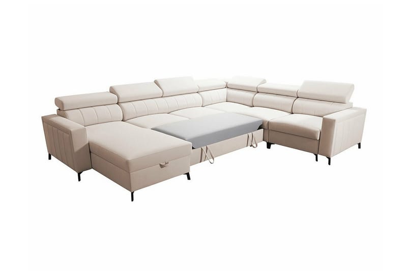 Galbally 5-sits Hörnbäddsoffa NO_BRAND Dark blue - Møbler - Sofaer - Sovesofaer - Hjørnesovesofa