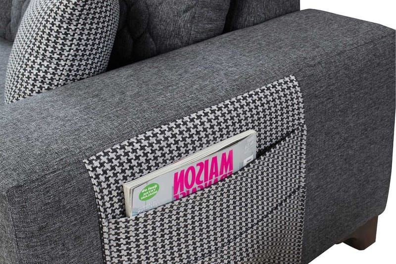 Hjørnesovesofa Atelier Del Sofa Loft Venstre (230 x 90 x 150 cm) Grå - Grå - Møbler - Sofaer - Sovesofaer - Hjørnesovesofa