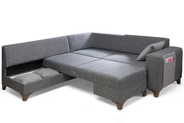 Hjørnesovesofa Atelier Del Sofa Loft Venstre (230 x 90 x 150 cm) Grå - Grå - Møbler - Sofaer - Sovesofaer - Hjørnesovesofa