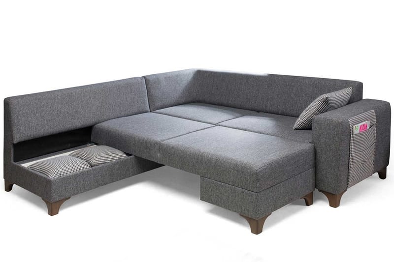 Hjørnesovesofa Atelier Del Sofa Loft Venstre (230 x 90 x 150 cm) Grå - Grå - Møbler - Sofaer - Sovesofaer - Hjørnesovesofa