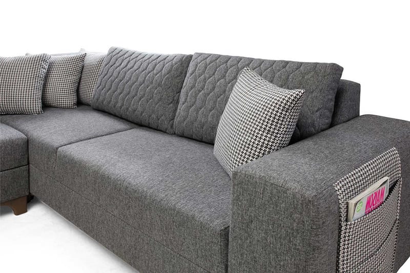 Hjørnesovesofa Atelier Del Sofa Loft Venstre (230 x 90 x 150 cm) Grå - Grå - Møbler - Sofaer - Sovesofaer - Hjørnesovesofa