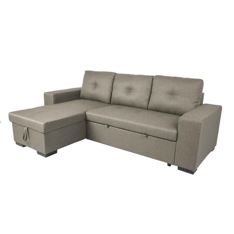 Hjørnesovesofa HOME4YOU Carita Beige - beige - Møbler - Sofaer - Sovesofaer