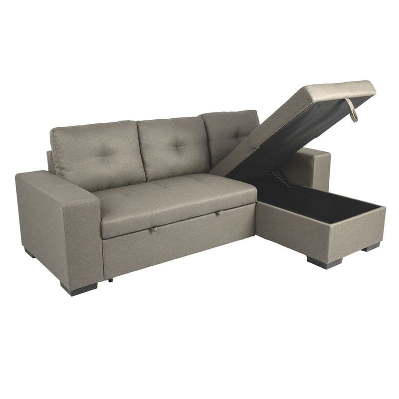Hjørnesovesofa HOME4YOU Carita Beige - beige - Møbler - Sofaer - Sovesofaer