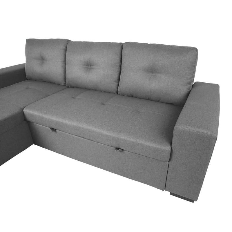 Hjørnesovesofa HOME4YOU Carita Grå - grå - Møbler - Sofaer - Sovesofaer