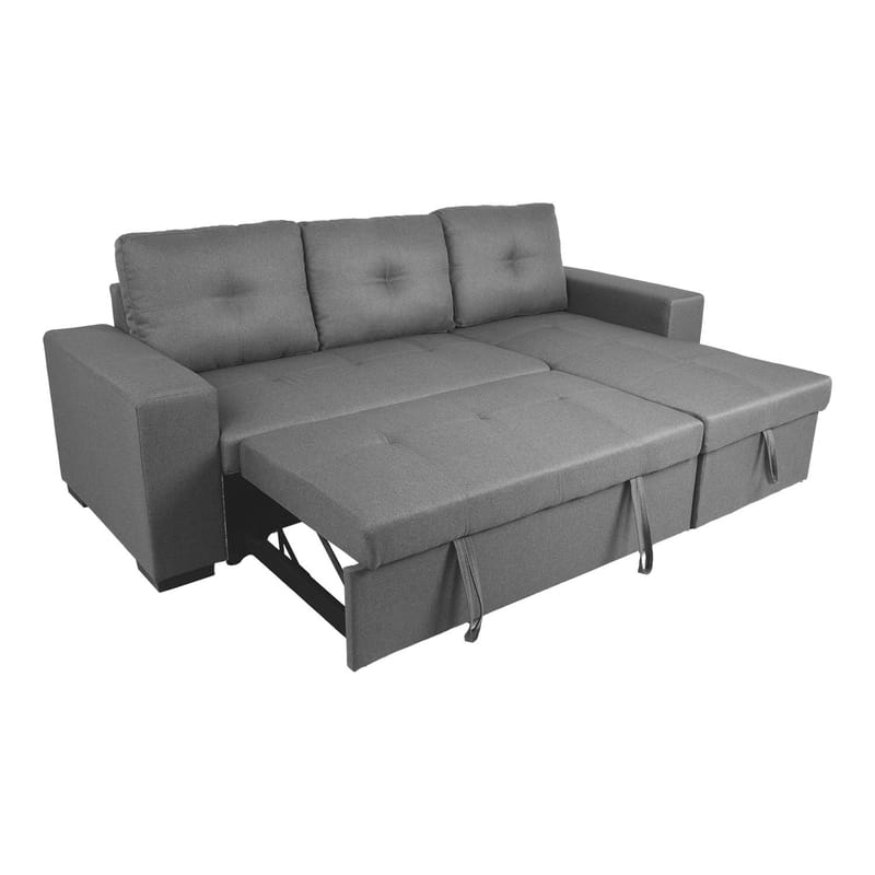 Hjørnesovesofa HOME4YOU Carita Grå - grå - Møbler - Sofaer - Sovesofaer
