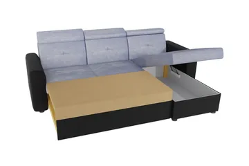 Hunglader 3-sits Hörnbäddsoffa Black - Møbler - Sofaer - Sovesofaer - Sovesofa divan