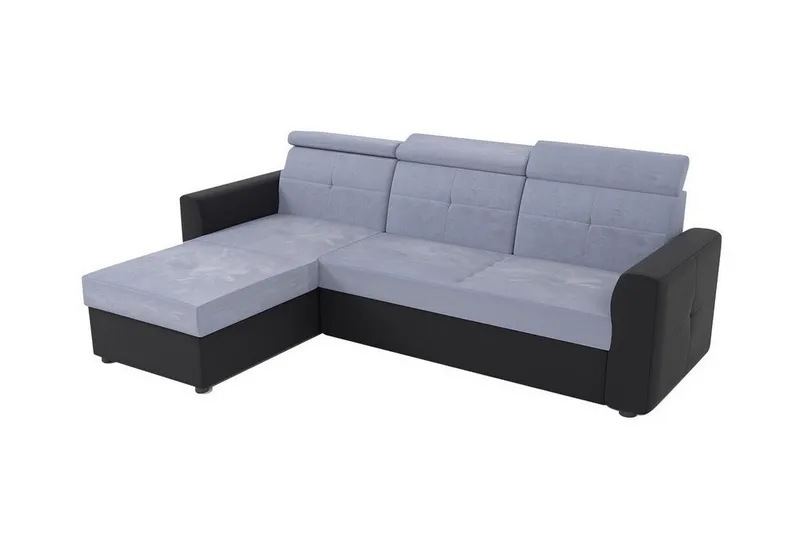 Hunglader 3-sits Hörnbäddsoffa NO_BRAND Black, undefined